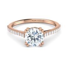 MOH  Engagement Rings in 18K Rose Gold and 0.44 Carat Diamond