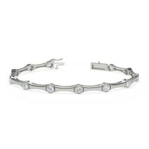 Trendy Designs  Bracelets With Platinum, 2.18 Ct , 7 Inch Size, H-I / SI With Lab Diamonds.