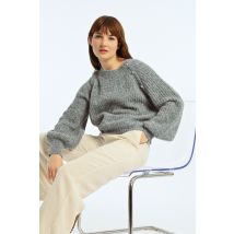 Pull en maille douce, emmanchure raglan