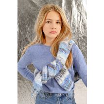 Pull en lainage avec fils irisés