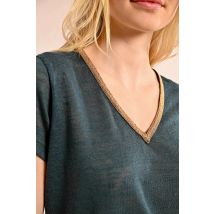 Tee shirt à l'encolure V irsiée