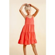 Robe courte à volants