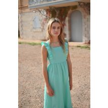 Robe longue à volants