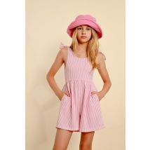 Combinaison short à rayures