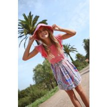 Jupe taille haute à imprimé