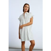 Robe chemise à fronces