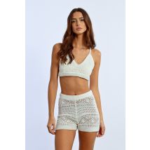 Brassière ajourée en crochet