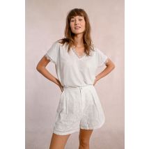 T-shirt dentelé
