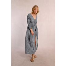 Robe longue à taille élastiquée