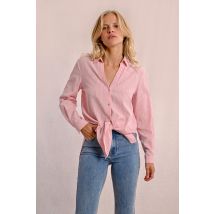 Chemise longue, rayée