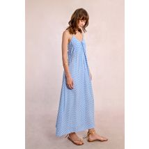 Robe longue à pois