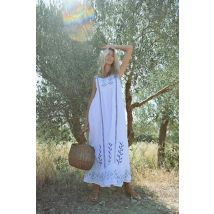 Robe longue brodée