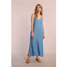 Robe longue et droite en Tencel
