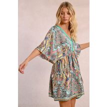 Robe courte style kimono