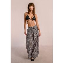 Pantalon fluide, imprimé léopard
