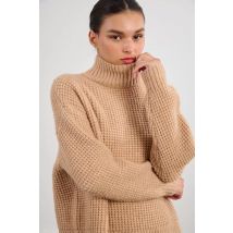 Pull oversize, maille carrée