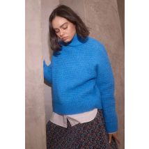 Pull oversize, maille carrée