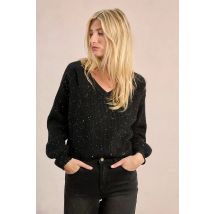 Pull col V à sequins