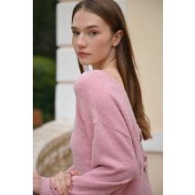 Pull dos nu à sequins