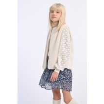 Gilet sans manches en fausse fourrure