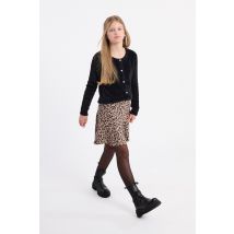 Jupe patineuse en maille, léopard