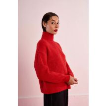 Pull oversize, maille carrée