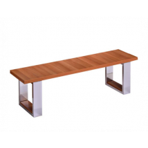 Banc billard table bois foncé - Assise bois