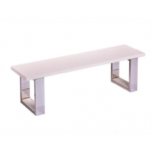 Banc billard table blanc - Assise bois