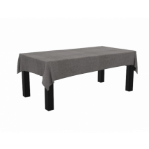 Nappe rectangulaire effet lin imperméable Taupe Gris Anthracite