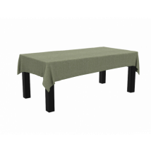 Nappe rectangulaire effet lin imperméable Vert