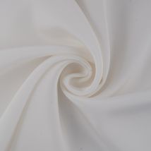 Tissu crêpe de soie lourd uni blanc soie - Mondial Tissus