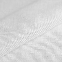 Tissu voilage filet effet lin - plombé - Mondial Tissus