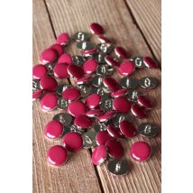 Lot de 5 boutons chic rose grenadine 15 mm - Eglantine et Zoé - Mondial Tissus