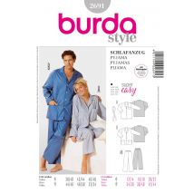 Patron burda 2691 pyjama - Burda - Mondial Tissus