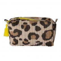 Trousse matelassée léopard beige - 10x22x10cm - A.U Maison - Mondial Tissus