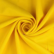 Tissu gabardine polyester jaune - Mondial Tissus