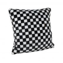 Housse de coussin damier noir et blanc - MT - Mondial Tissus