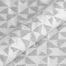 Tissu jacquard plaid gris - Mondial Tissus