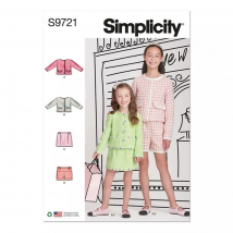 Patron Simplicity S9721.Hh - Vestes, Jupes Shorts 3 - 6 Ans - Simplicity - Mondial Tissus