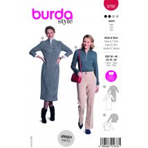Patron burda n° 5792 robe & tee-shirt 36-46 - Burda - Mondial Tissus