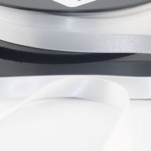 Ruban satin double face 9mm blanc col029 - MT - Mondial Tissus