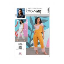 Patron Know Me ME2033Y5 hauts courts et pantalon pour femmes 46-54 - Know Me - Mondial Tissus