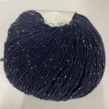 Pelote éco tweed chiné recyclé 125m marine - Mondial Tissus