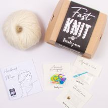 Kit DIY tricot - Fast Knit head-band Musa naturel sans aiguille - Tricotez-moi - Mondial Tissus