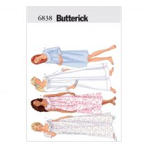 Patron Butterick B6838L Femme Vêtement de nuit du 44 au 50 - Butterick - Mondial Tissus