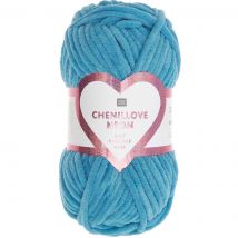 Fil à crocheter Chenillove bleu néon 008 55M - Rico Design - Rico Design - Mondial Tissus