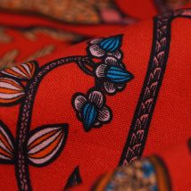 Tissu bachette lourde émerisé Malaya orange - Thevenon - Mondial Tissus
