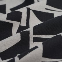 Tissu Bachette abstrait noir et blanc