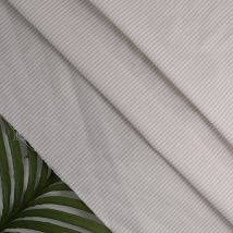 Tissu fil teint fines rayures beige - Mondial Tissus