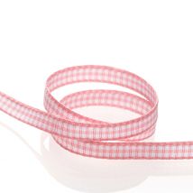 Ruban mini vichy - Rose - Mondial Tissus